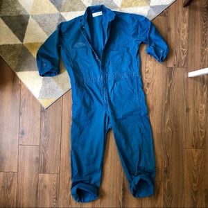 Vintage Coveralls Blue Cotton Twill Jumpsuit